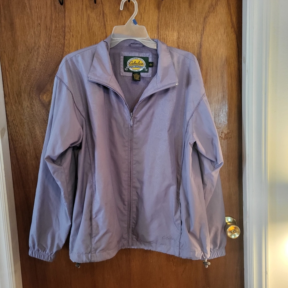 Cabelas Paisley Floral Zip Outdoor Jacket Coat Purple Women’s Large